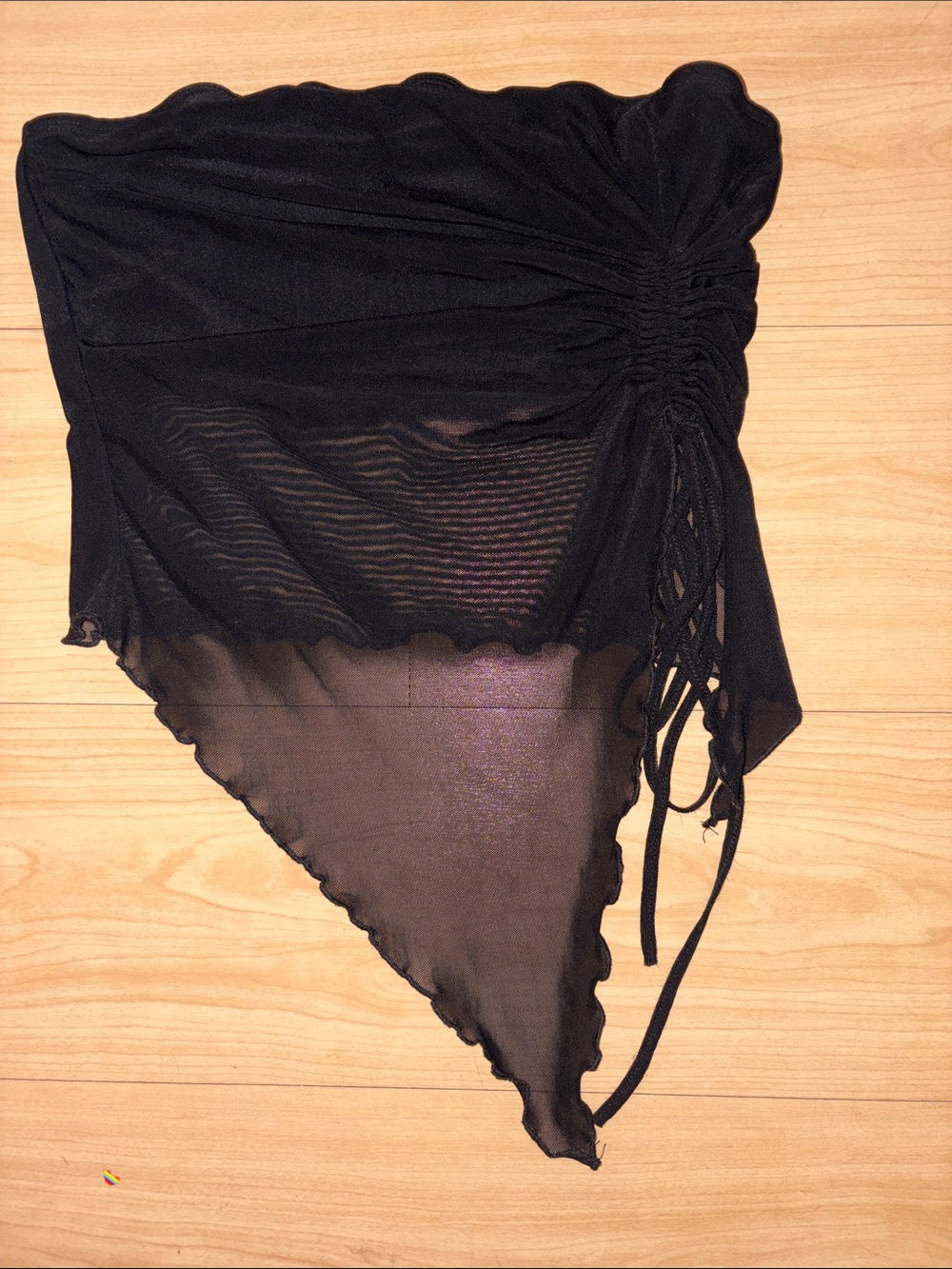 Black Draped Asymmetrical Layer